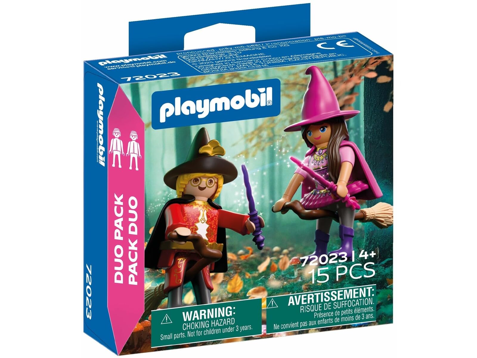 Playmobil DuoPack Witch & Wizard Figures — Magical Role-Play Set with Accessories, Collectible Fantasy Toy for Imaginative Play