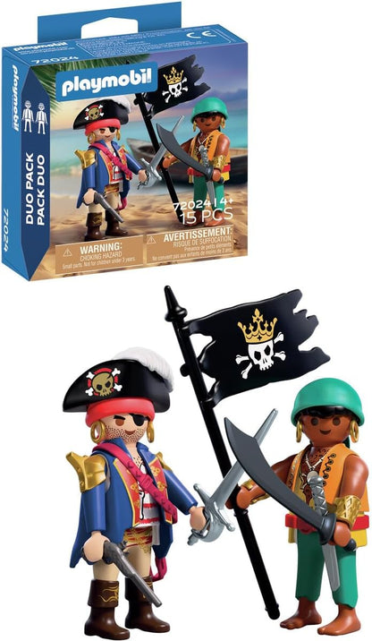 Playmobil DuoPack Pirates – 2 Figure Set with Accessories for Swashbuckling Adventure Play