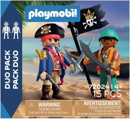 Playmobil DuoPack Pirates – 2 Figure Set with Accessories for Swashbuckling Adventure Play