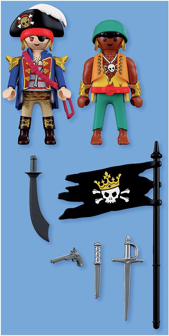 Playmobil DuoPack Pirates – 2 Figure Set with Accessories for Swashbuckling Adventure Play