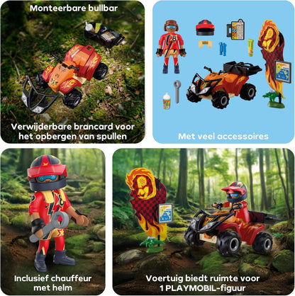 Playmobil | Cars | Offroad Quad | Off-road quad bike with removable bull bar| toy car for ages 4 and up | 72064