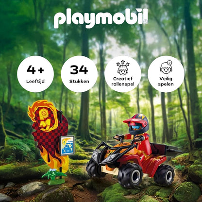Playmobil | Cars | Offroad Quad | Off-road quad bike with removable bull bar| toy car for ages 4 and up | 72064