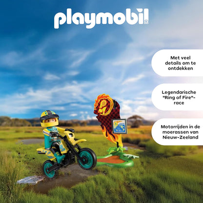 Playmobil | Cars | Offroad Motor Bike | Motocross bike with jump ramp | motorcycle toy for children aged 4 and up | 72065