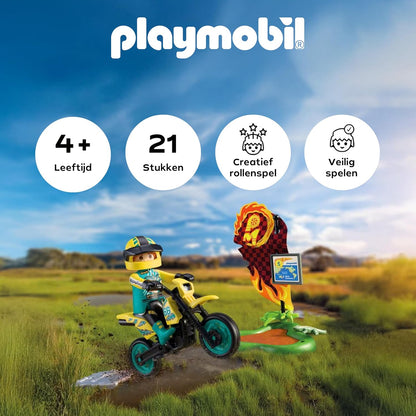 Playmobil | Cars | Offroad Motor Bike | Motocross bike with jump ramp | motorcycle toy for children aged 4 and up | 72065