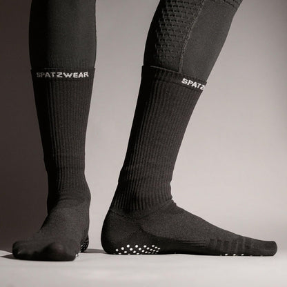SPATZWEAR PRO SOKZ Long-Cut Cycling Socks – Wind Tunnel Tested, Aero Design, Silicone Grippers, Moisture-Wicking, Unisex
