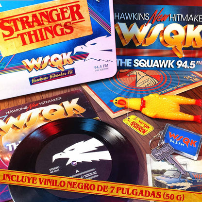 Doctor Collector Stranger Things WSQK Hawkins Hitmaker Memories Collector's Box, Limited edition, Metal Collector's Box with exclusive vinyl and official replicas