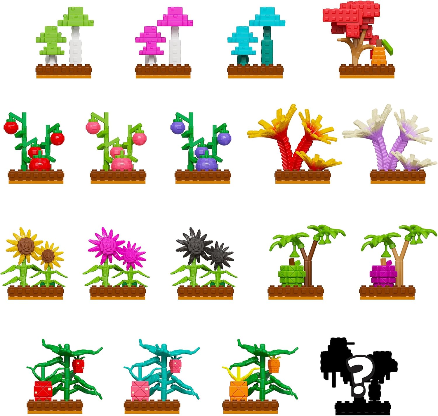 Grow A Garden - Pocket Crops - Series 1 - Blind Bag Buildables - Includes DLC Code Redeemable on Roblox - Officially Licensed Construction Set by PhatMojo