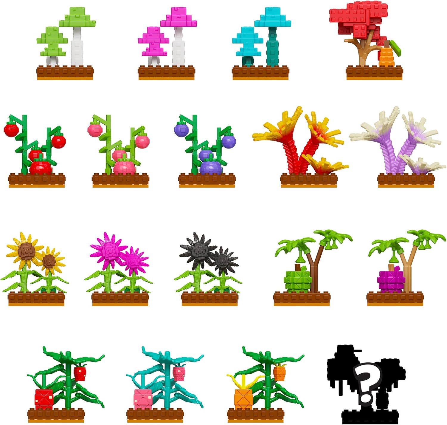 Grow A Garden - Pocket Crops - Series 1 - Blind Bag Buildables - Includes DLC Code Redeemable on Roblox - Officially Licensed Construction Set by PhatMojo