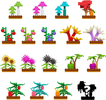 Grow A Garden - Pocket Crops - Series 1 - Blind Bag Buildables - Includes DLC Code Redeemable on Roblox - Officially Licensed Construction Set by PhatMojo