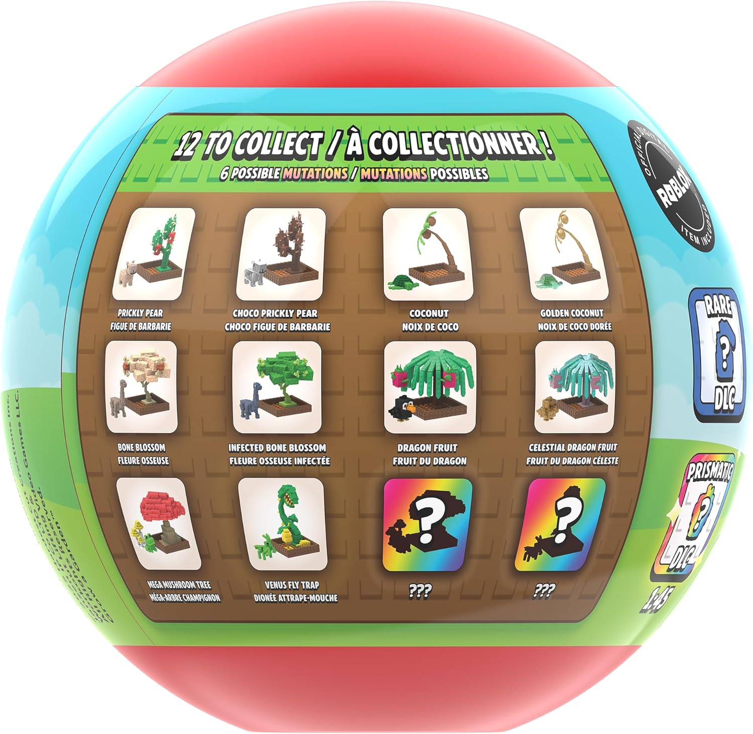 Grow A Garden - Rare Crops Bundle - Series 1 - Mini Surprise Sphere Bundle - Includes DLC Code Redeemable on Roblox - Officially Licensed Construction Set by PhatMojo (Pack of 2