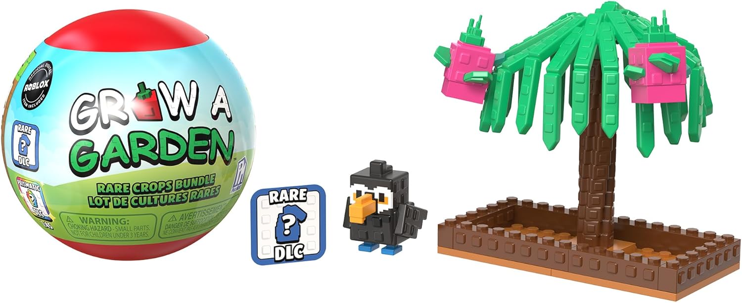 Grow A Garden - Rare Crops Bundle - Series 1 - Mini Surprise Sphere Bundle - Includes DLC Code Redeemable on Roblox - Officially Licensed Construction Set by PhatMojo (Pack of 2