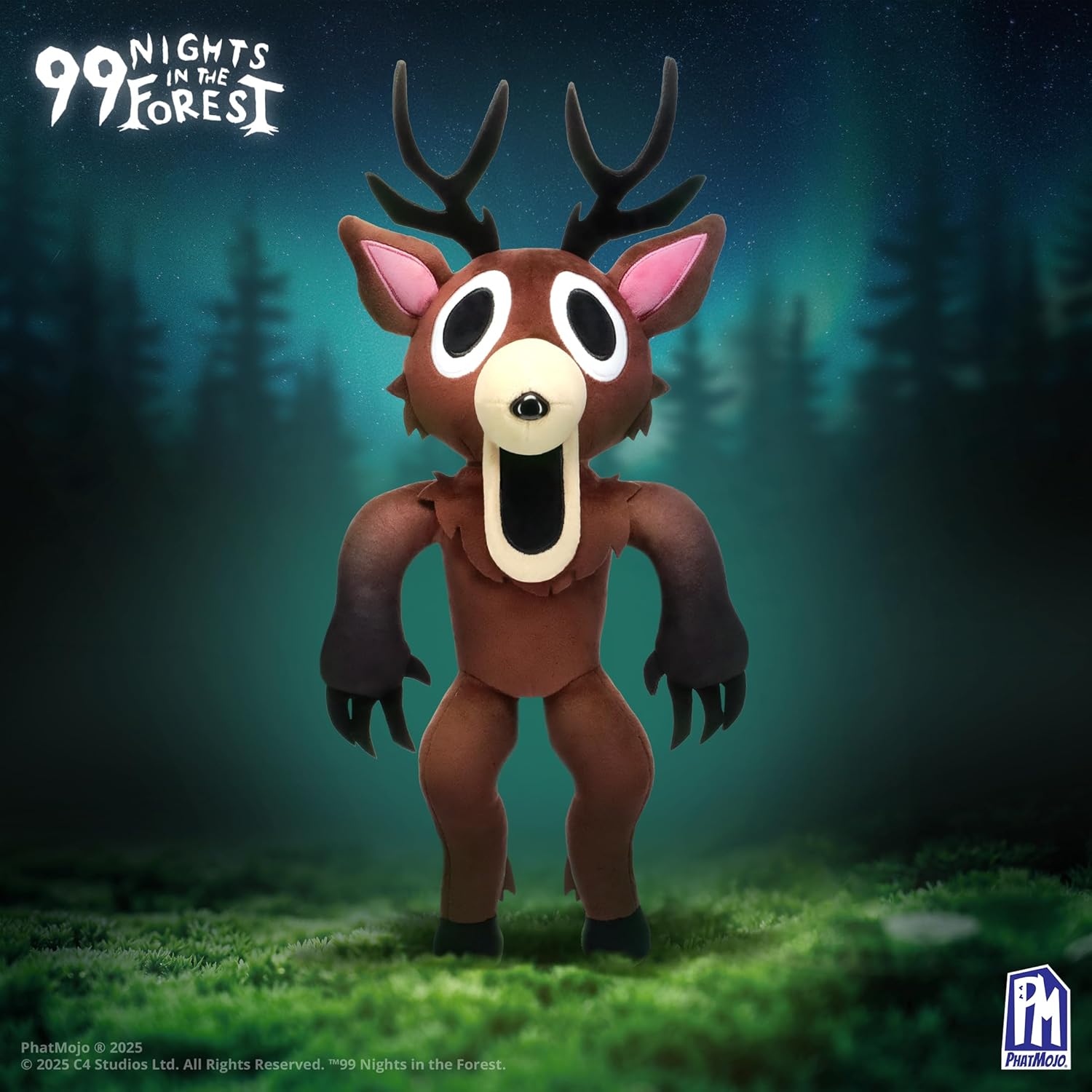 PhatMojo 99 nachten in het bos - 12,5 inch luxe pluche - het hert - serie 1 - Inclusief DLC-codes die kunnen worden ingewisseld op Roblox - Floppy knuffeldier - Officieel gelicentieerd
