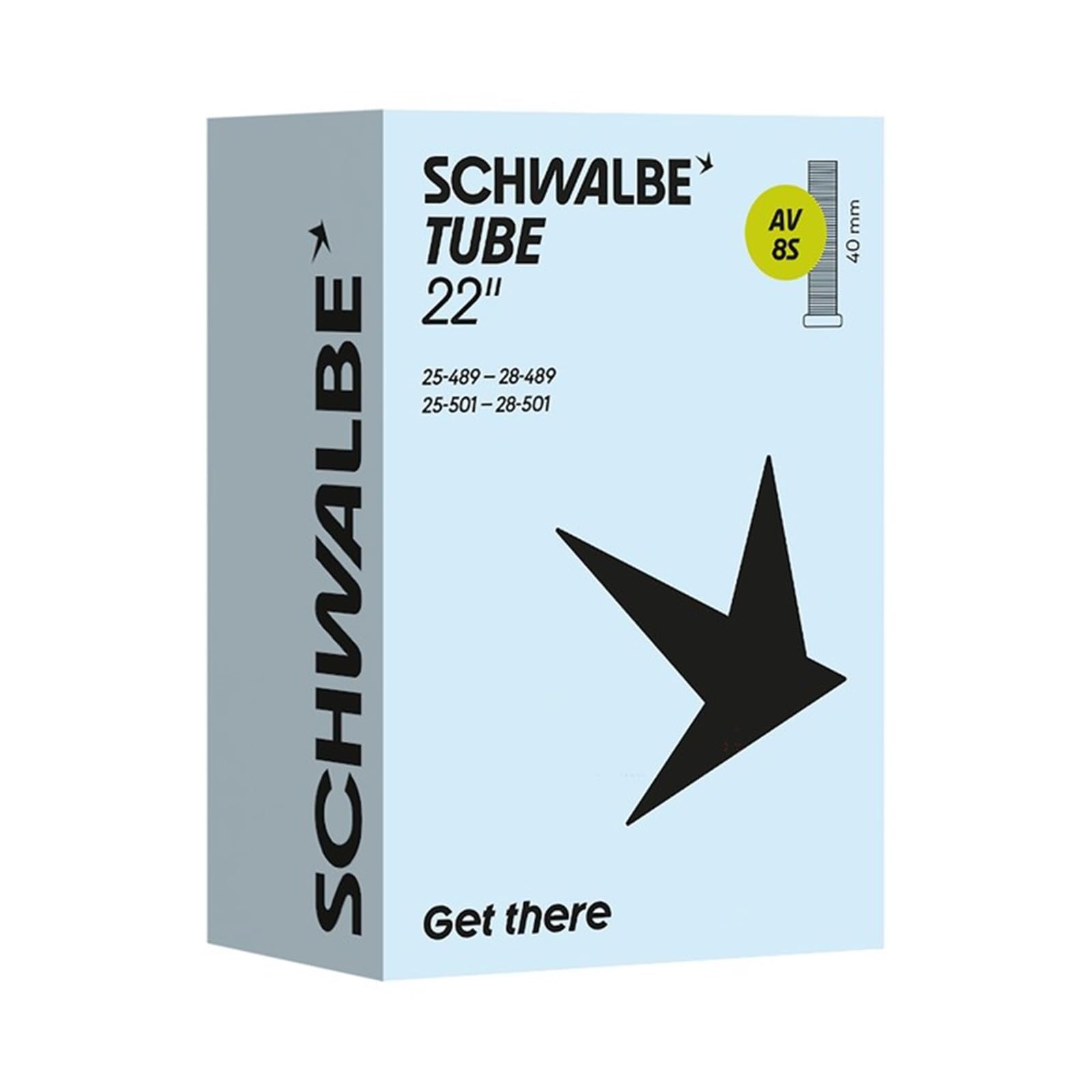 Schwalbe Bicycle Inner Tube AV8S 25/28-489/501 IB AGV 40 mm