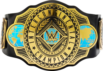 Mattel WWE Championship Title, campione intercontinentale, accessorio per bambini per giochi di ruolo e costumi, lunghezza 3+ piedi con regolazione una tantum
