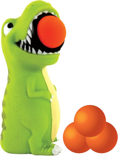 Hog Wild T-Rex Popper Toy - Launches Foam Balls Up to 20 Feet - Fun Indoor and Outdoor Game for Kids - Includes 4 Foam Balls