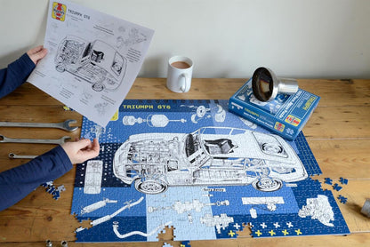 Triumph GT6 60th Anniversary Haynes Jigsaw Puzzle – 1000‑Piece Classic Car Gift for Collectors – Iconic 1960s British Sports Coupé – Vintage Triumph Memorabilia & Automotive Enthusiast Puzzle