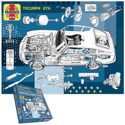 Triumph GT6 60th Anniversary Haynes Jigsaw Puzzle – 1000‑Piece Classic Car Gift for Collectors – Iconic 1960s British Sports Coupé – Vintage Triumph Memorabilia & Automotive Enthusiast Puzzle