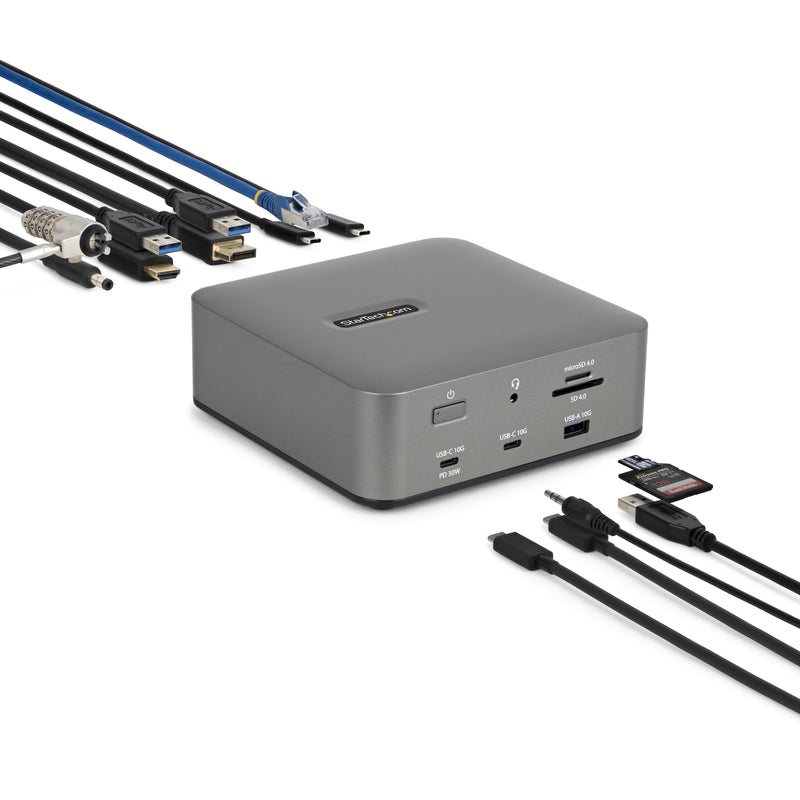 StarTech Thunderbolt 5 Dock, Dual 8K 60Hz, Triple 4K for Windows, Up to Dual 6K 60Hz for Mac - TB5 & USB4 Docking station with 120Gbps max transfer, 140W PD, 30W Phone, USB 10Gbps (215UE-TB5USB4DOCK