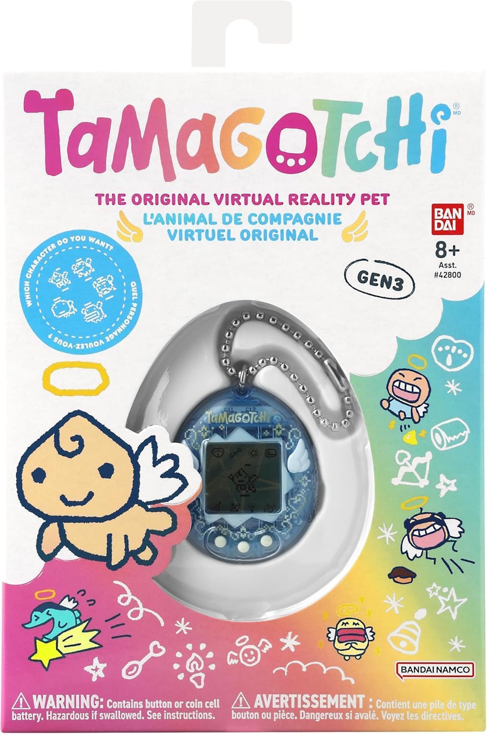 TAMAGOTCHI Bandai Original Angel Sky Digital Pet | Nurture And Raise The Original Electronic Pet Japanese Kids Toys For Girls And Boys Make Great 90s Retro Gifts