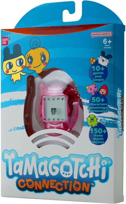 TAMAGOTCHI Bandai Connection Digital Translucent Pink Shell Virtual Pet Electronic Toy With Infra-Red Connection For Shared Fun | Kids Toys For Girls And Boys Are Great Japanese Gifts