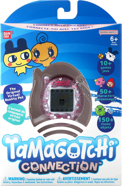 TAMAGOTCHI Bandai Connection Digital Pet Pink Glitter Shell Virtual Pet Electronic Toy With Infra-Red Connection For Shared Fun | Kids Toys For Girls And Boys Are Great Japanese Gifts