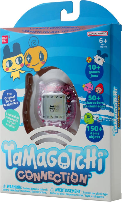 TAMAGOTCHI Bandai Connection Digital Pet Pink Glitter Shell Virtual Pet Electronic Toy With Infra-Red Connection For Shared Fun | Kids Toys For Girls And Boys Are Great Japanese Gifts