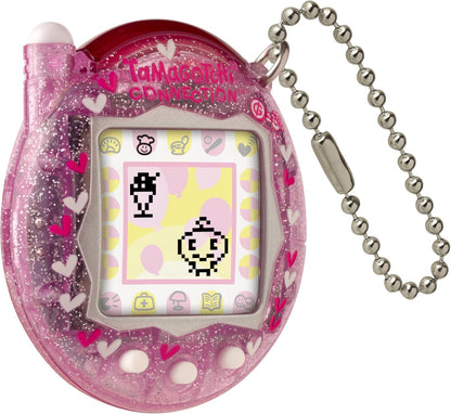 TAMAGOTCHI Bandai Connection Digital Pet Pink Glitter Shell Virtual Pet Electronic Toy With Infra-Red Connection For Shared Fun | Kids Toys For Girls And Boys Are Great Japanese Gifts