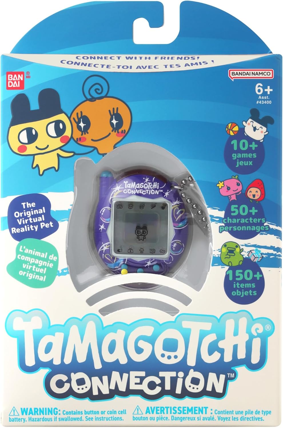 TAMAGOTCHI Bandai Connection Digital Pet Soapy Bubbles Shell Virtual Pet Electronic Toy With Infra-Red Connection For Shared Fun | Kids Toys For Girls And Boys Are Great Japanese Gifts