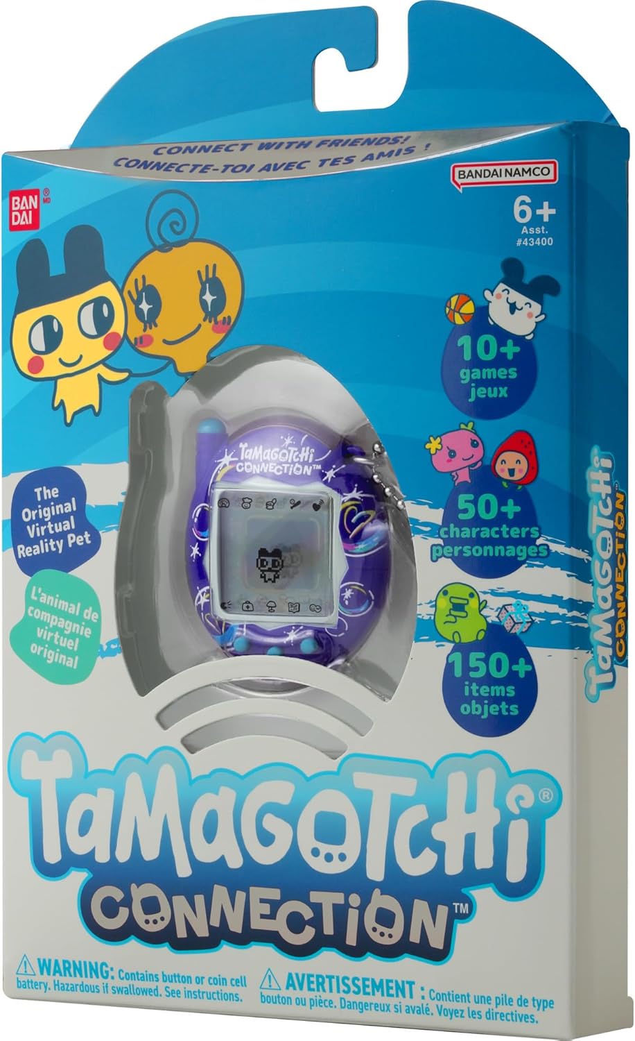 TAMAGOTCHI Bandai Connection Digital Pet Soapy Bubbles Shell Virtual Pet Electronic Toy With Infra-Red Connection For Shared Fun | Kids Toys For Girls And Boys Are Great Japanese Gifts