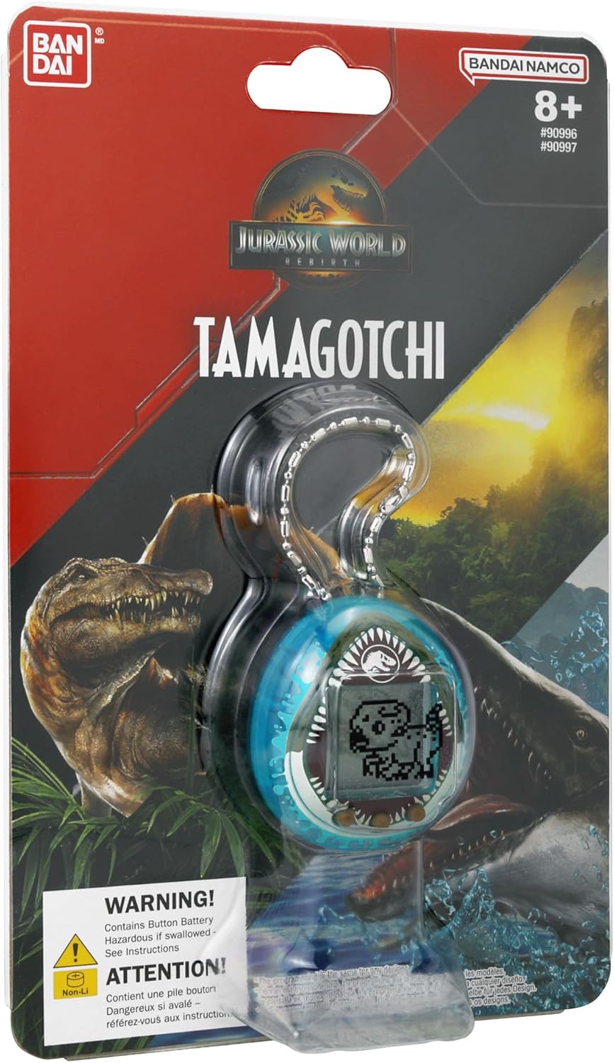Bandai - Tamagotchi Nano Jurassic Blue - Blauwe versie Dino Mosasaurus - Tamagotchi interactief dier - klein nano-formaat - virtuele dierendinosaurus om op te tillen - speelgoed voor kinderen vanaf 8