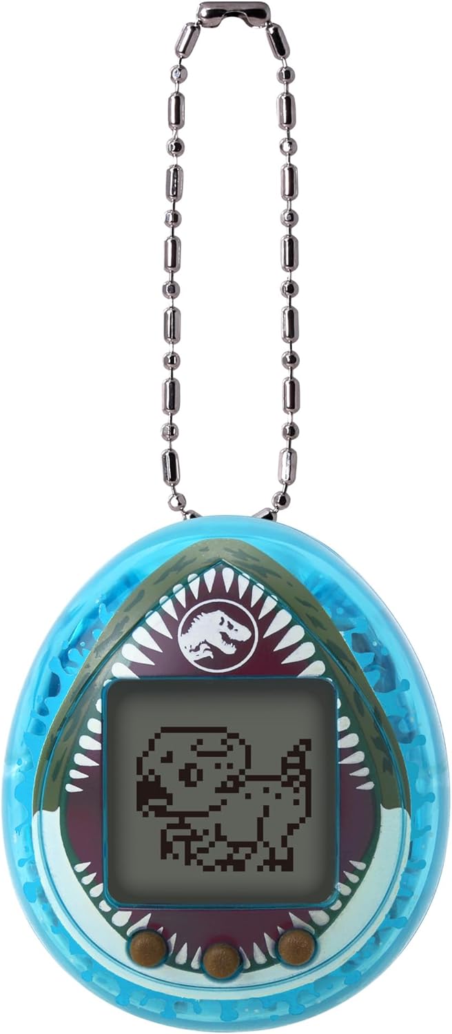 Bandai - Tamagotchi Nano Jurassic Blue - Blauwe versie Dino Mosasaurus - Tamagotchi interactief dier - klein nano-formaat - virtuele dierendinosaurus om op te tillen - speelgoed voor kinderen vanaf 8