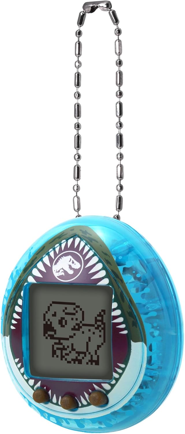 Bandai - Tamagotchi Nano Jurassic Blue - Blauwe versie Dino Mosasaurus - Tamagotchi interactief dier - klein nano-formaat - virtuele dierendinosaurus om op te tillen - speelgoed voor kinderen vanaf 8