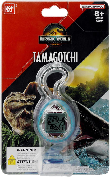 Bandai - Tamagotchi Nano Jurassic Blue - Blauwe versie Dino Mosasaurus - Tamagotchi interactief dier - klein nano-formaat - virtuele dierendinosaurus om op te tillen - speelgoed voor kinderen vanaf 8