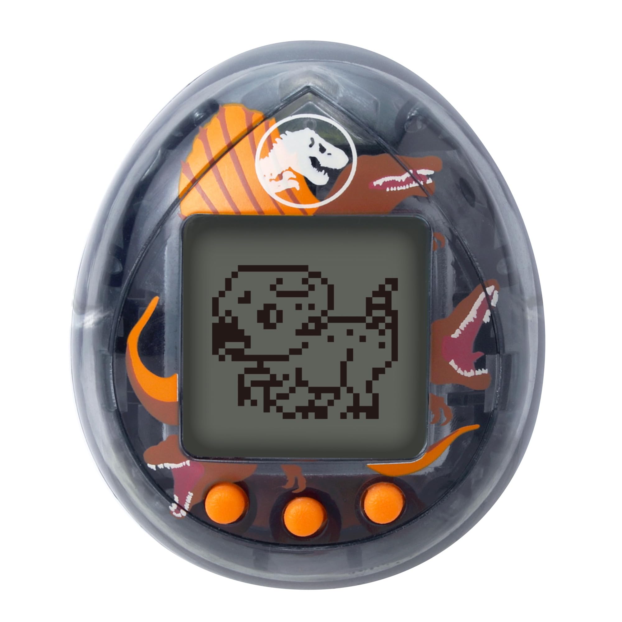 Bandai - Tamagotchi Nano Jurassic Brown - bruine versie Dino Spinosaurus - Tamagotchi interactief dier - klein nano-formaat - virtuele dierendinosaurus om op te tillen - speelgoed voor kinderen vanaf