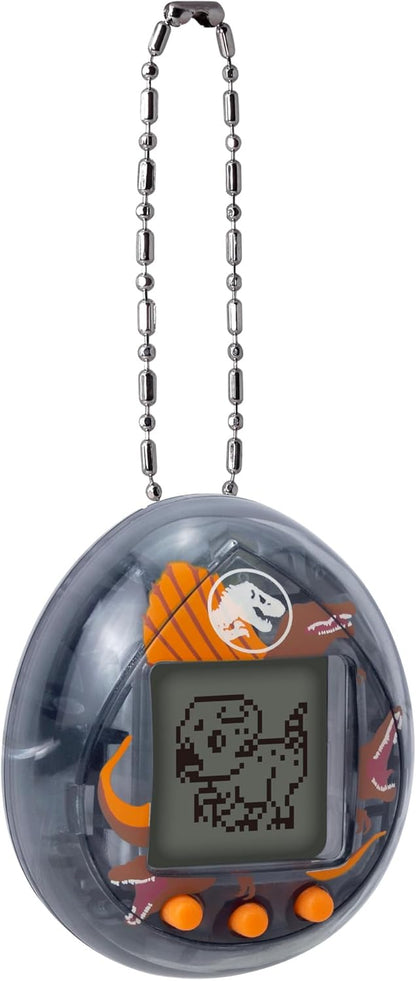 Bandai - Tamagotchi Nano Jurassic Brown - bruine versie Dino Spinosaurus - Tamagotchi interactief dier - klein nano-formaat - virtuele dierendinosaurus om op te tillen - speelgoed voor kinderen vanaf