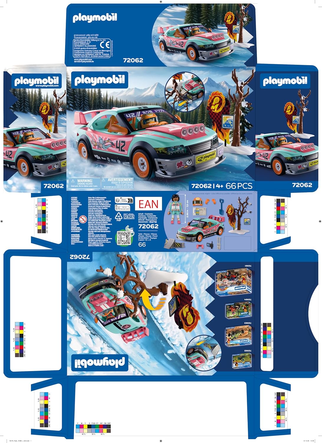 PLAYMOBIL | Cars | Offroad auto | Getunede auto met ramstang en achterspoiler | kinderspeelgoed voor kinderen vanaf 4 jaar | 72062