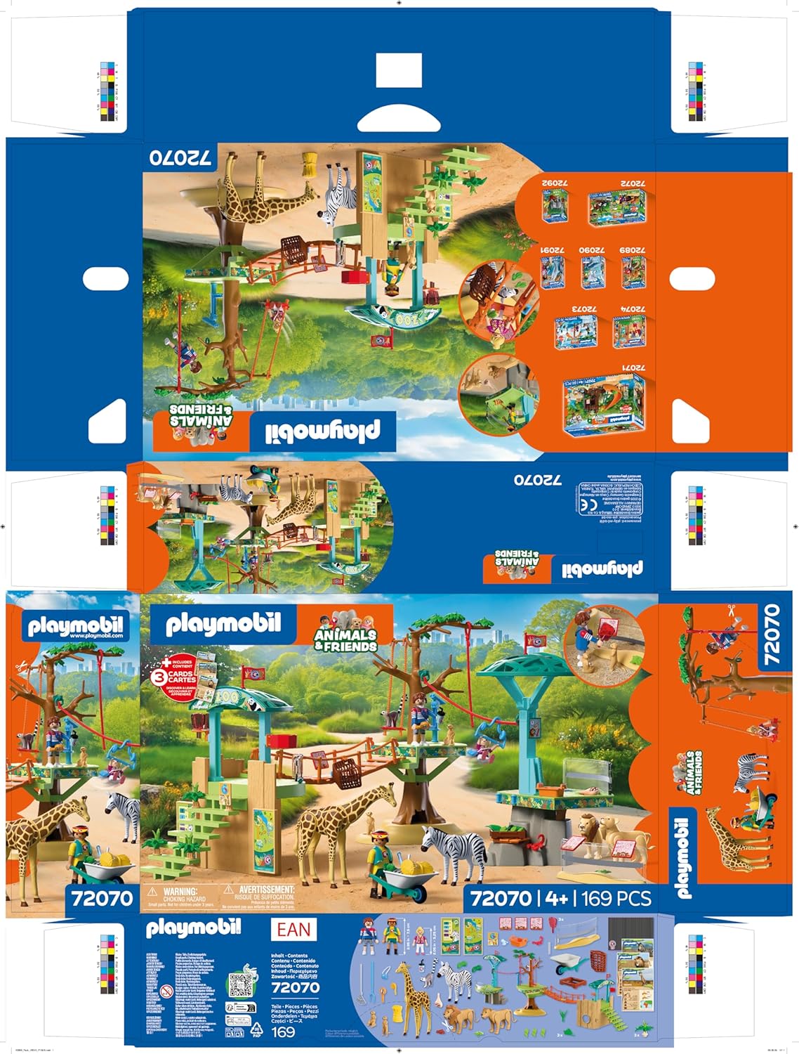 Playmobil | Animals & Friends | Zoo Wilderness Climbing Park | 3 platforms with cable car and suspension bridge | children's toy for ages 4 and up | 72070
