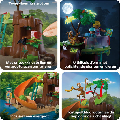 Playmobil | Animals & Friends | Zoo Jungle Adventure | Large jungle tree with canoe and catapult blade | children's toy for ages 4 and up | 72071