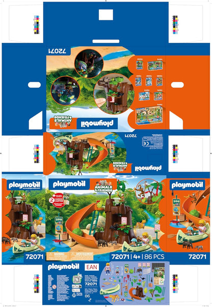 Playmobil | Animals & Friends | Zoo Jungle Adventure | Large jungle tree with canoe and catapult blade | children's toy for ages 4 and up | 72071