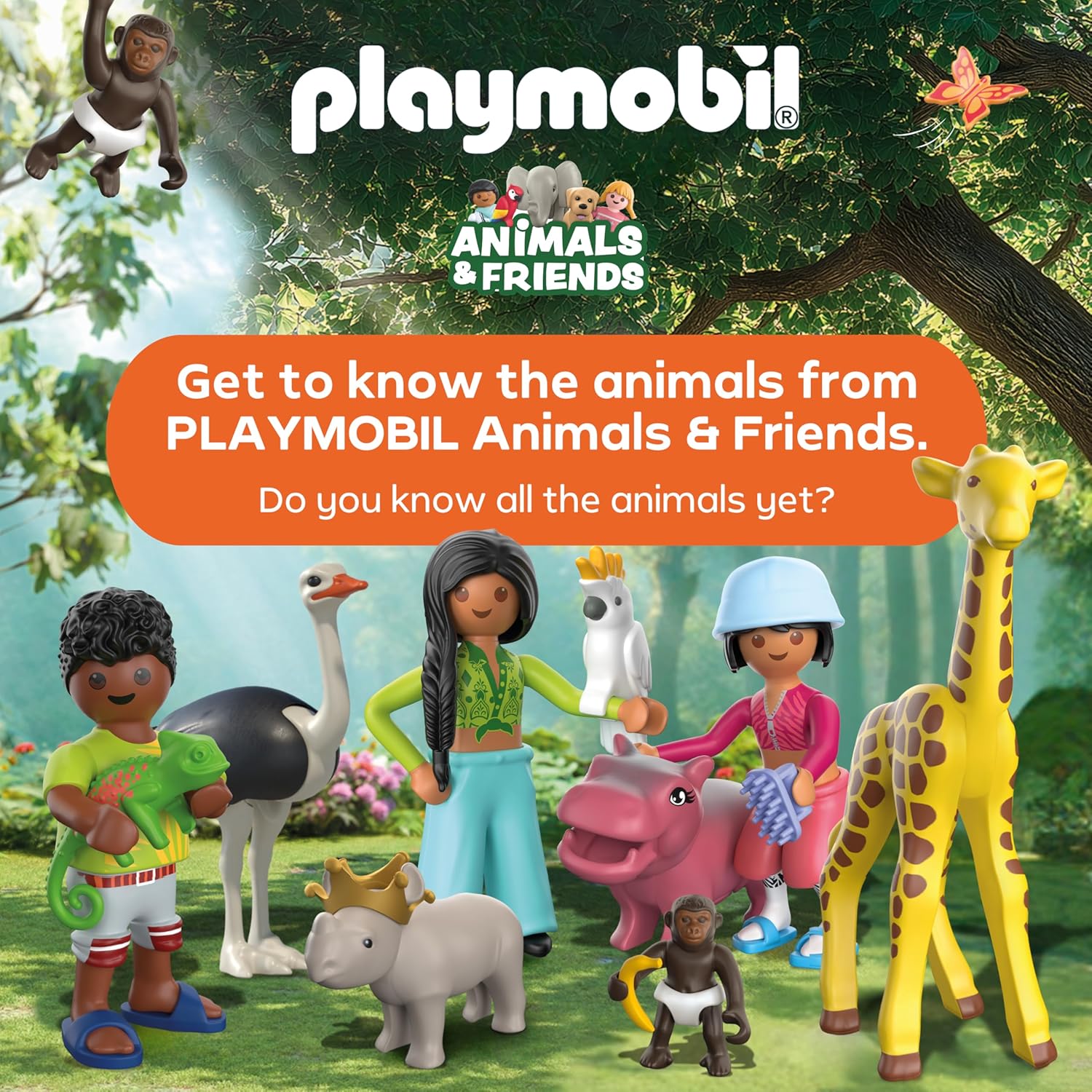 Playmobil | Animals & Friends | Zookeeper with vehicle | Vehicle with tiger head design and 3 animals | children's toy for ages 4 and up | 72072