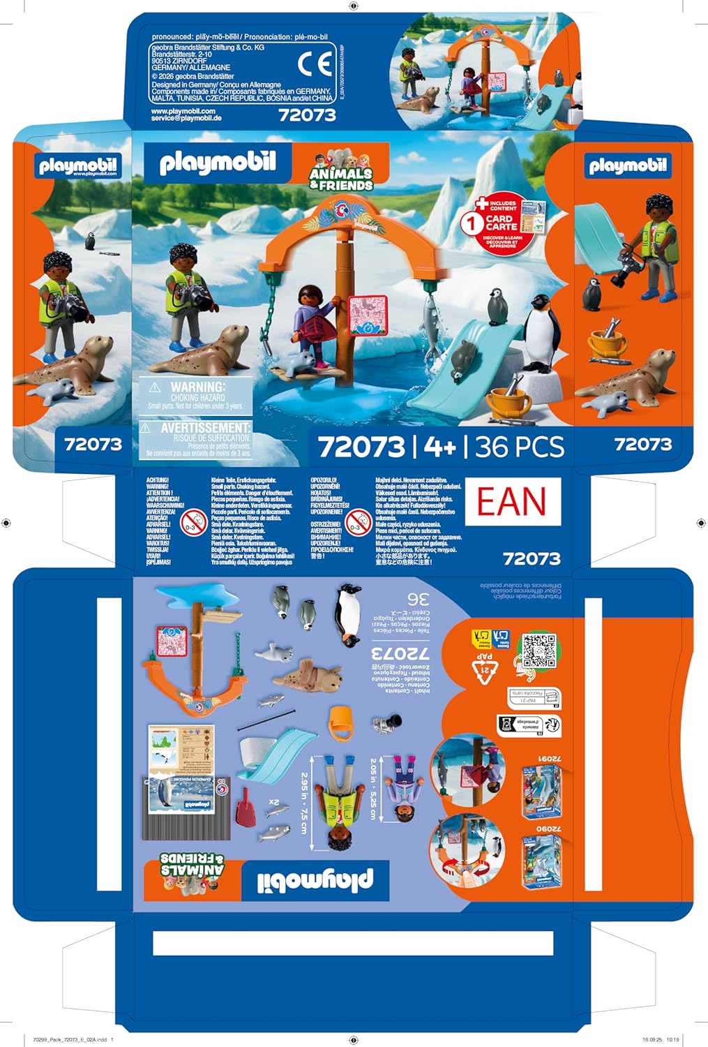 Playmobil | Animals & Friends | Zoo Ice Expedition | Penguins and seals with feeding carousel | children's toy for ages 4 and up | 72073