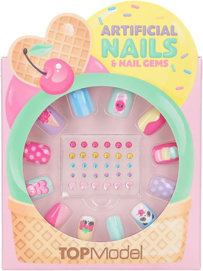Topmodel - Artificial Nails And Deco Stone Set - Candy Glam