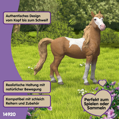schleich HORSE CLUB | Giumenta Mustang 14920 | figura di cavallo dettagliata | decorazione o figura da collezione | regalo per ragazzi e ragazze | figura dai 6 anni | 11 x 3 x 10 cm