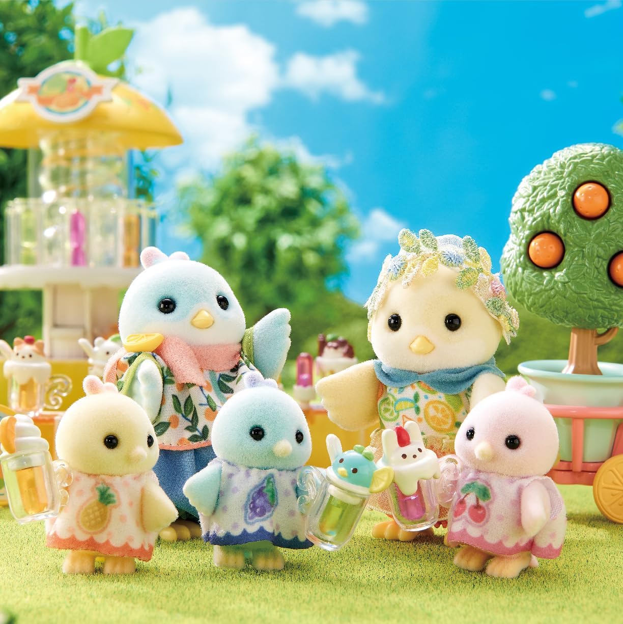 Sylvanian Families - Citrus Bird Family - Dollhouse Playsets 5860