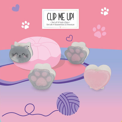 Clip Me Up! - Set Of 4 Mini Hair Clips - Kitty