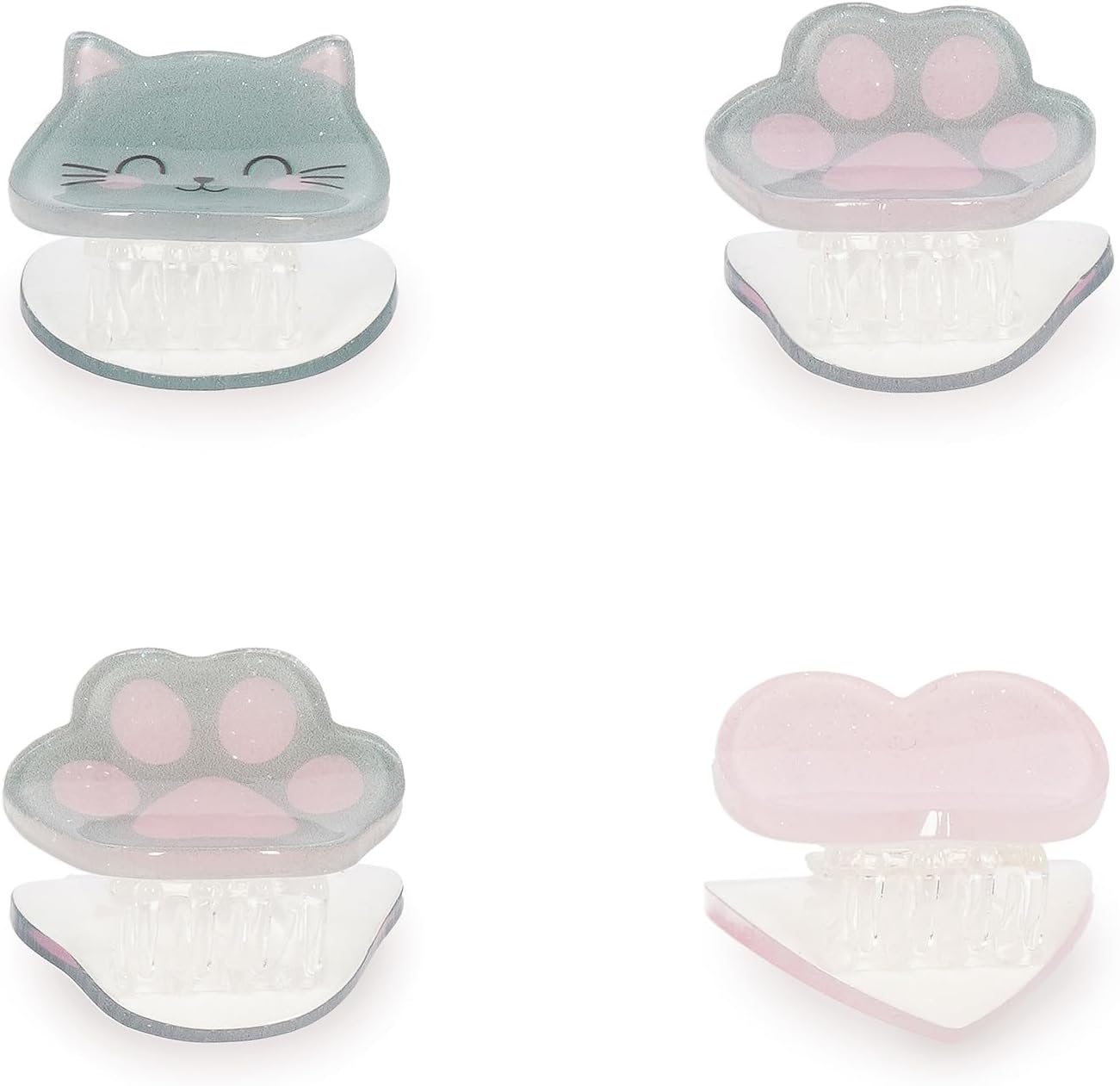 Clip Me Up! - Set Of 4 Mini Hair Clips - Kitty