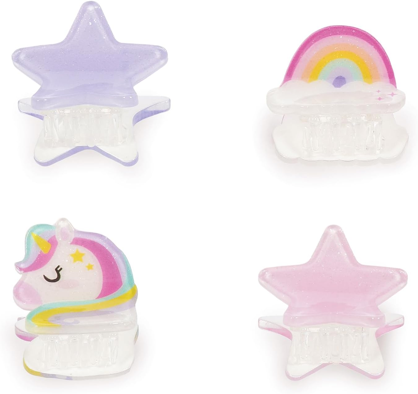 Clip Me Up! - Set Of 4 Mini Hair Clips - Unicorn