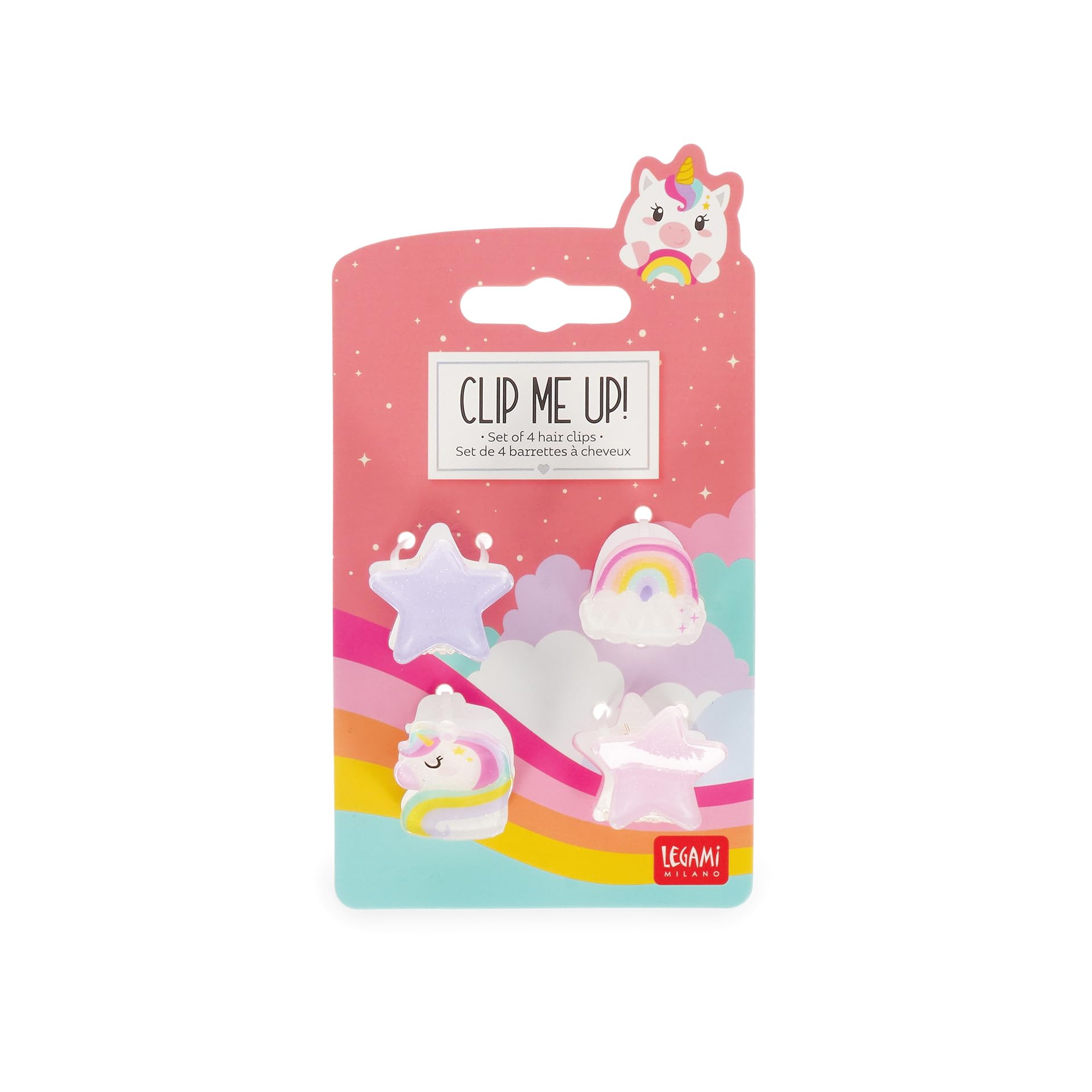 Clip Me Up! - Set Of 4 Mini Hair Clips - Unicorn