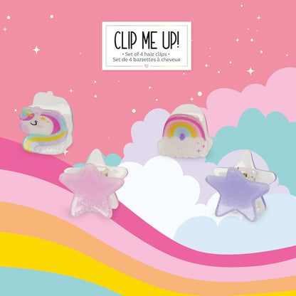 Clip Me Up! - Set Of 4 Mini Hair Clips - Unicorn