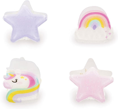 Clip Me Up! - Set Of 4 Mini Hair Clips - Unicorn
